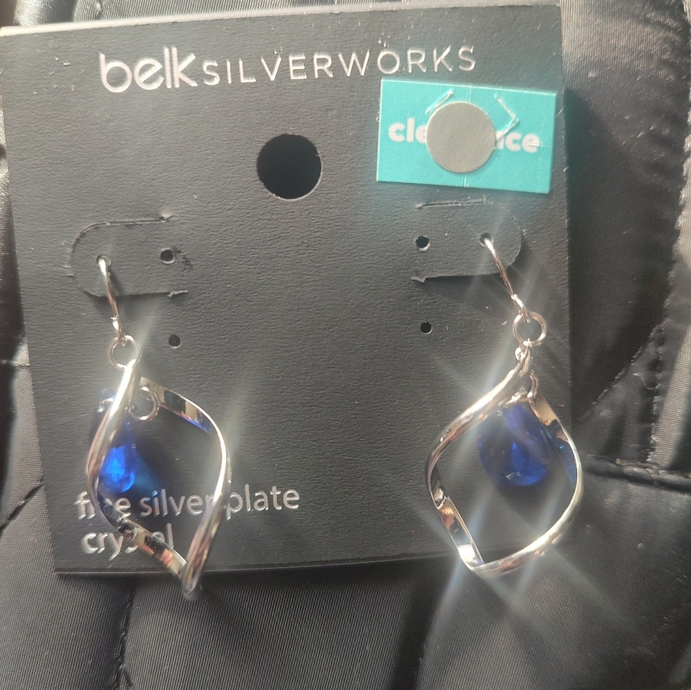 Women's silver pierced earrings